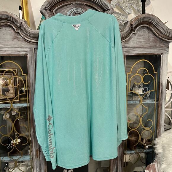 Columbia PFG Terminal Deflector ZERO Mock Long Sleeve XXL Tropic Water/W… - Picture 5 of 6